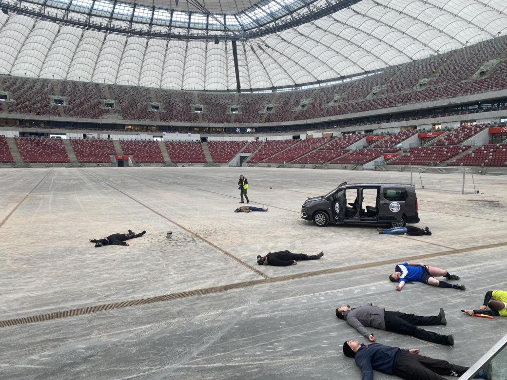 Ćwiczenia służb na PGE Narodowym w Warszawie
