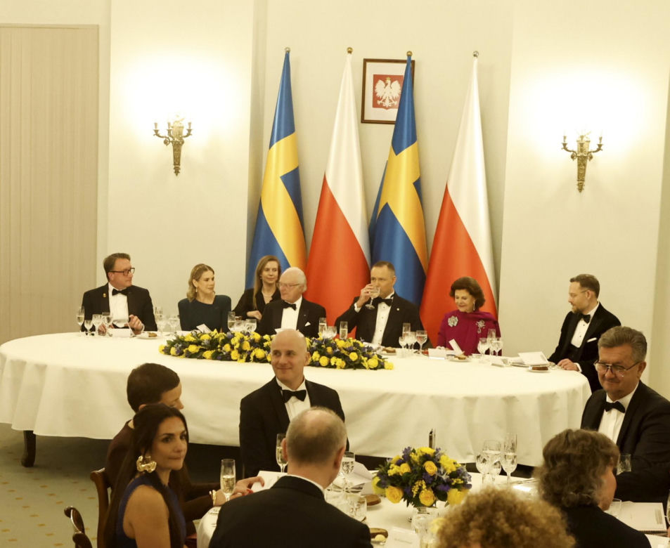 Obiad na cześć szwedzkiej pary królewskiej
