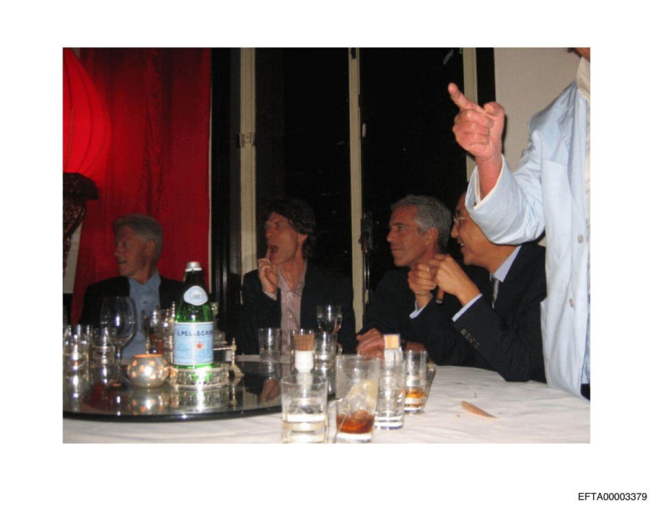 Bill Clinton, Mick Jagger, Jeffrey Epstein