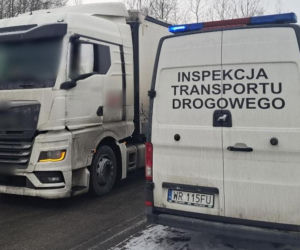 Międzynarodowy transport wstrzymany pod Mińskiem Mazowieckim 