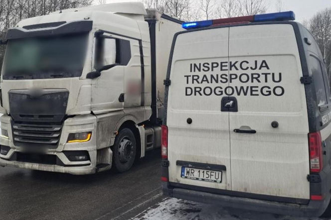 Międzynarodowy transport wstrzymany pod Mińskiem Mazowieckim przez inspektorów WITD z Siedlec