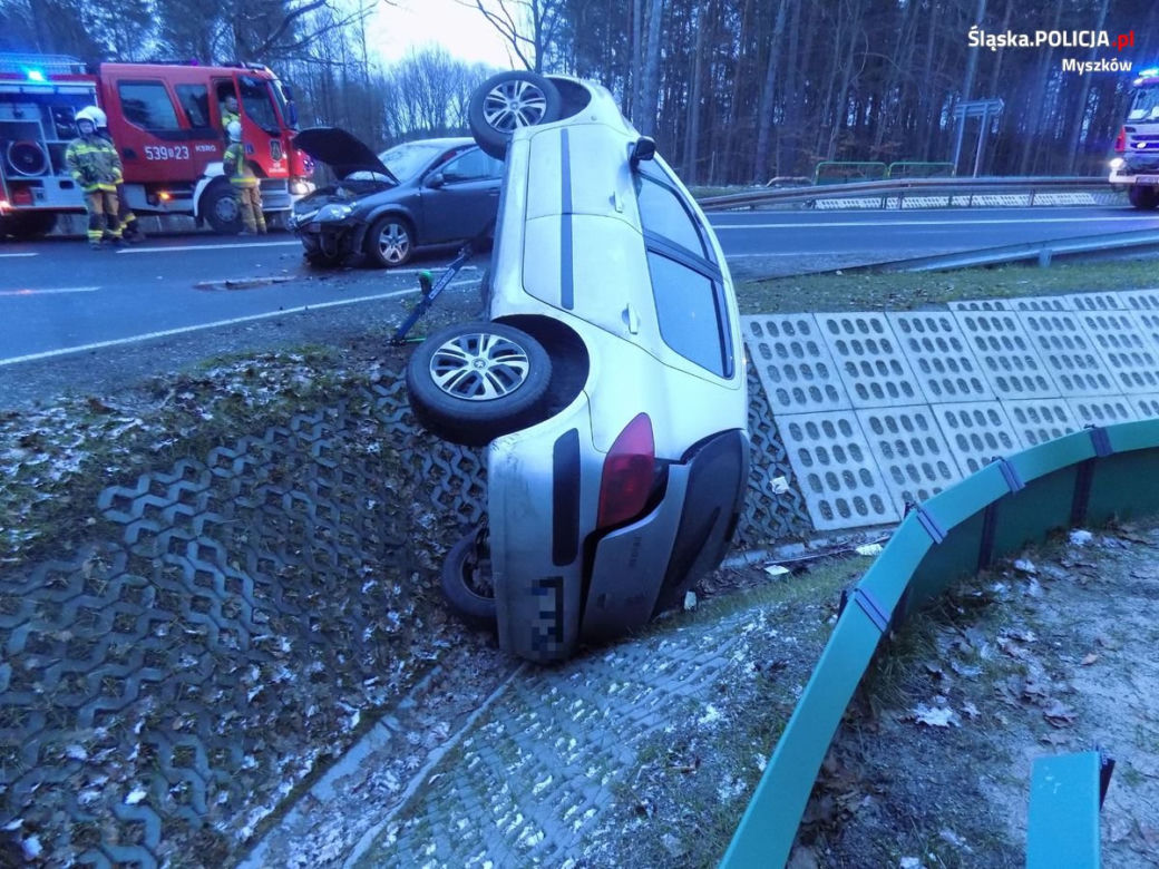 Groźny wypadek pod Myszkowem