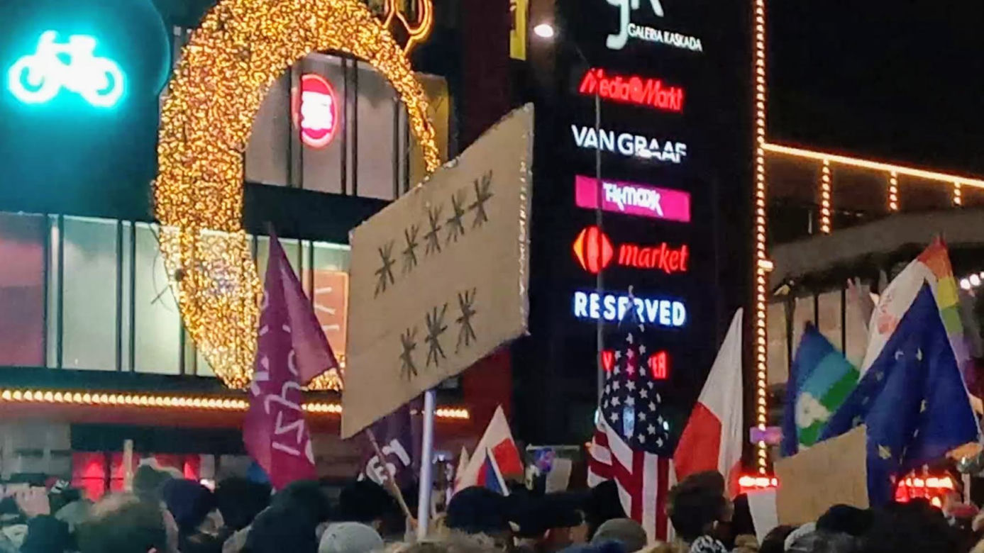 Protest "Wolne media" w Szczecinie
