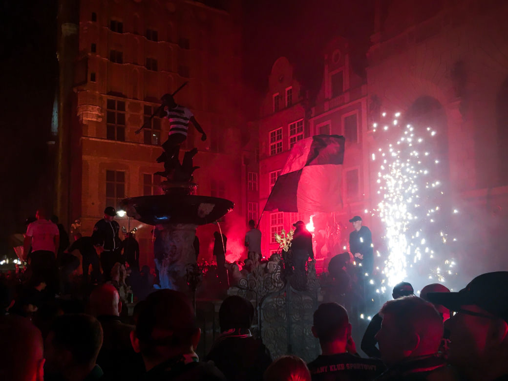 Feta piłkarzy i kibiców Lechii Gdańsk