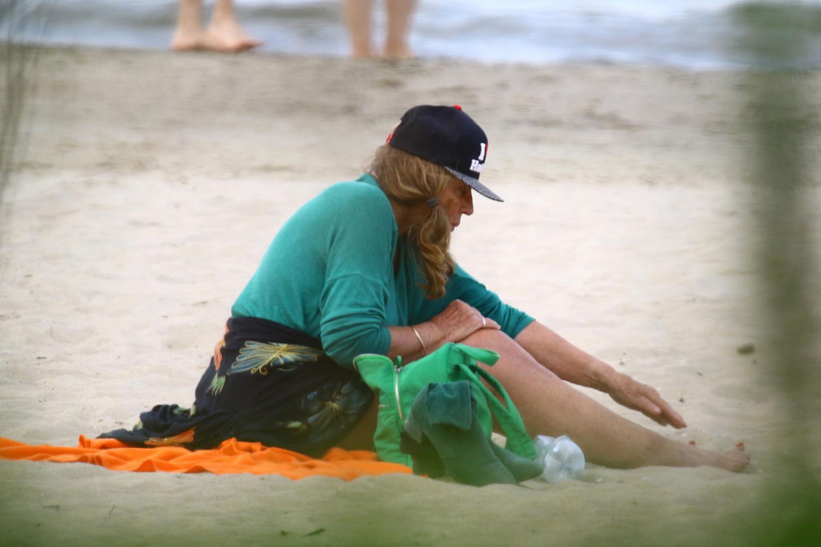 Agnieszka Fitkau-Perepeczko na plaży w Sopocie