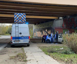 Potrącenie rowrzysty w Warszawie