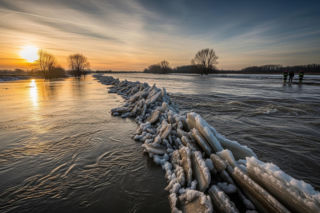 Zatory lodowe na Wkrze. Co z ostrzeżeniami IMGW dla Mazowsza?