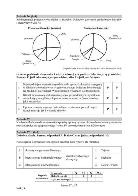Matura 2020: Geografia. ARKUSZ CKE z geografii odpowiedzi z egzaminu 19.06.2020