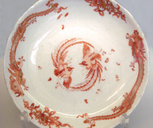 Miśnia – talerz porcelanowy z motywem chińskich smoków, ok. 1734 r. 
