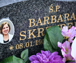 Grób pani Basi w pierwszą rocznicę śmierci