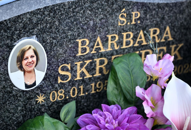 Grób pani Basi w pierwszą rocznicę śmierci