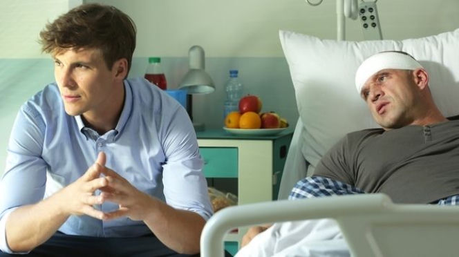 M jak miłość odc 1249 Andrzejek (Tomasz Oświeciński) Marcin (Mikołaj Roznerski)