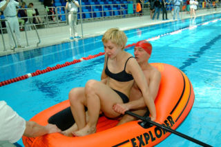 Karol Strasburger ćwiczy