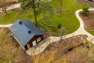 Domki fińskie na Polu Mokotowskim w Warszawie