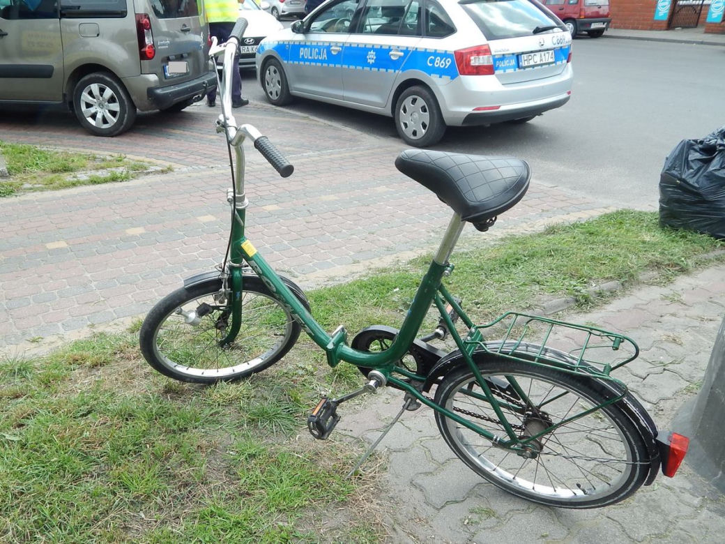 Pijany rowerzysta wjechał pod radiowóz 