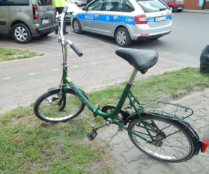 Pijany rowerzysta wjechał pod radiowóz 