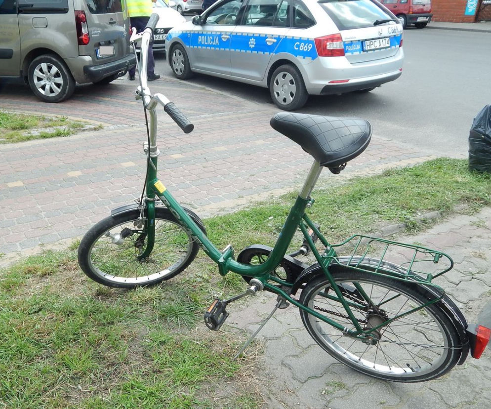 Pijany rowerzysta wjechał pod radiowóz 