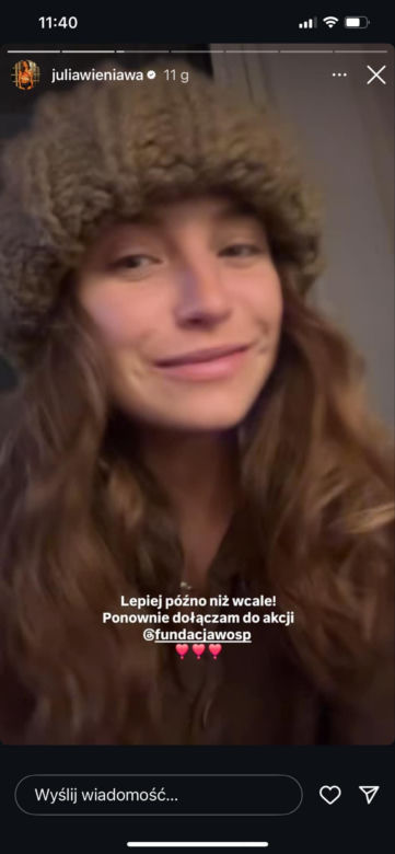 Julia Wieniawa wystawiła sukienkę na WOŚP. Kreacja dotykała samej Evy Longorii