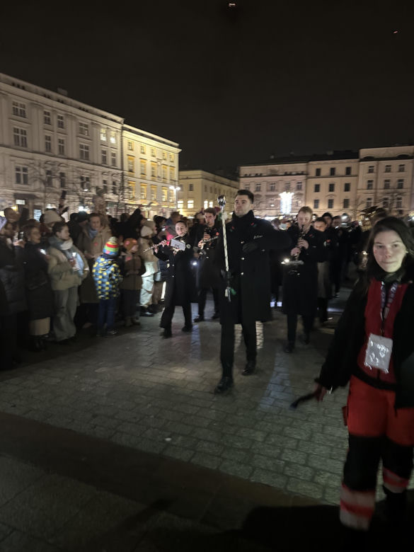 "Światełko do Nieba" podczas 32. finału WOŚP na Rynku Głównym w Krakowie