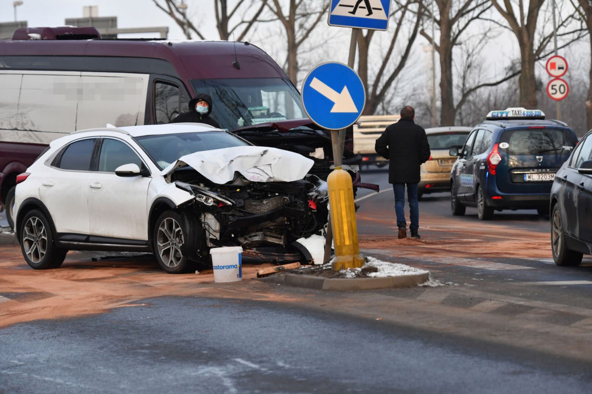 Wypadek na ul. Przestrzennej w Szczecinie