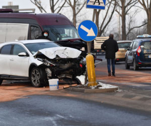 Wypadek na ul. Przestrzennej w Szczecinie