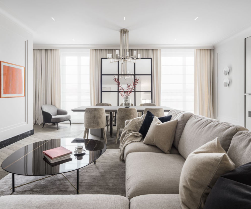 Modernizm w wersji de luxe, czyli elegancki apartament na warszawskim Mokotowie