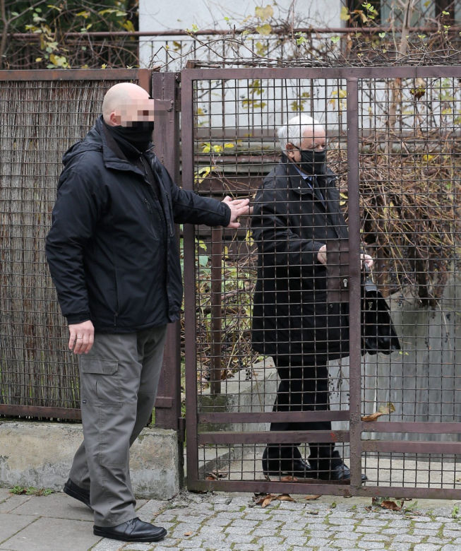 Jarosław Kaczyński. Tak prezes wyszedł do pracy