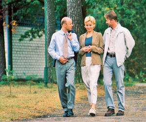 Na dobre i na złe. Bruno (Krzysztof Pieczyński), Zosia (Małgorzata Foremniak) i Kuba (Artur Żmijewski)