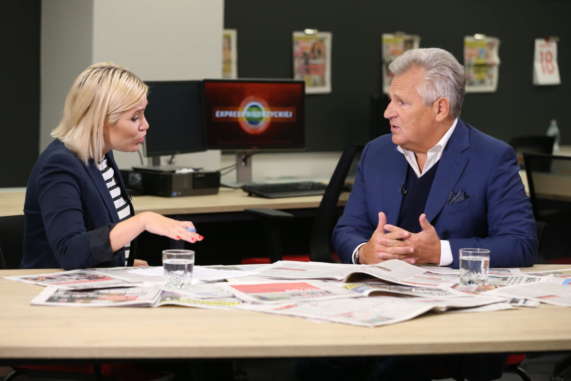 Aleksander Kwaśniewski w redakcji Super Expressu