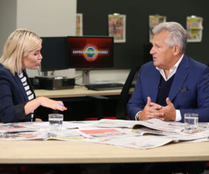 Aleksander Kwaśniewski w redakcji Super Expressu