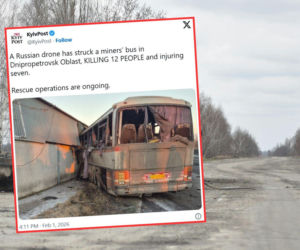 Rosyjski dron uderzył w autobus w Ukrainie. Nie żyje 12 osób