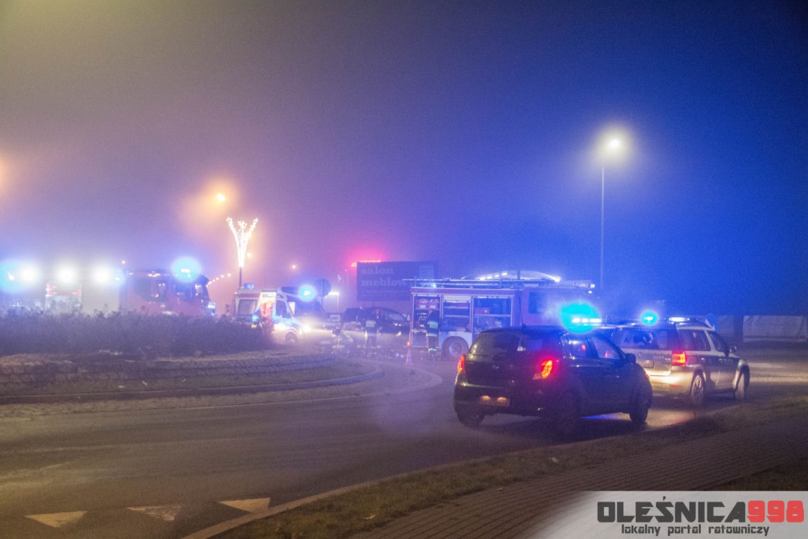 Groźny wpadek w Oleśnicy