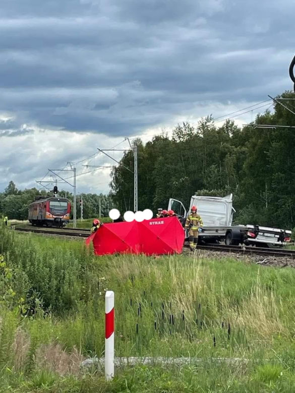 Wypadek na przejeździe kolejowym w Dąbrowie Górniczej