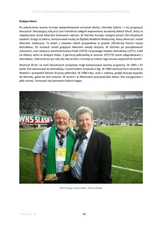 Nie żyje Józef Kurzeja legenda Górnika Zabrze