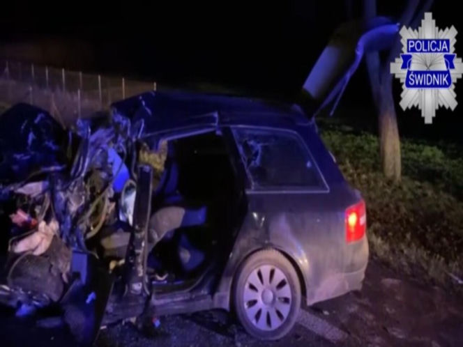 Czołowe zderzenie audi z autobusem. Tragiczny wypadek na drodze pod Lublinem