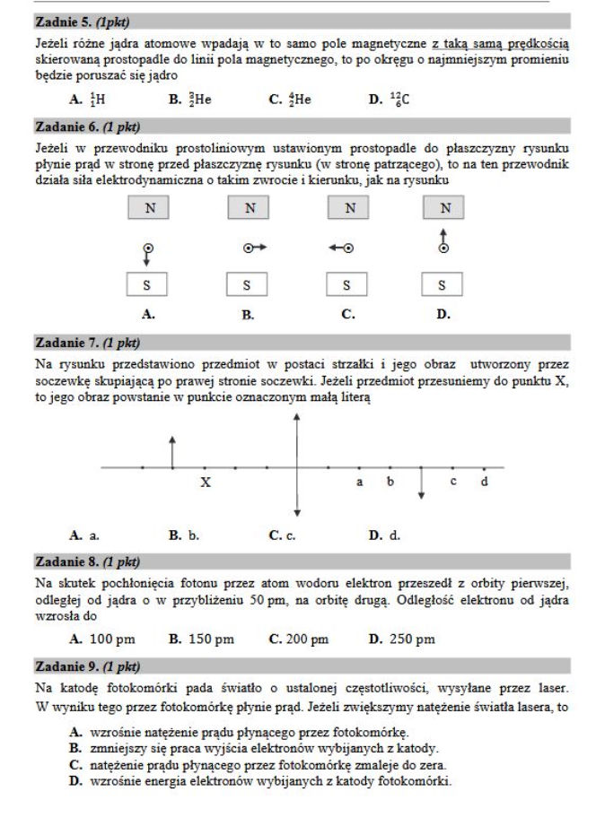 Matura 2017 fizyka