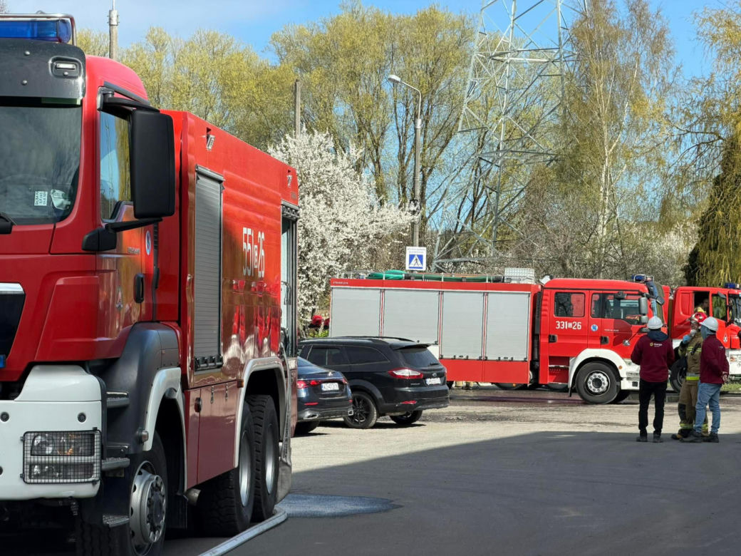 Pożar hali w Gdyni