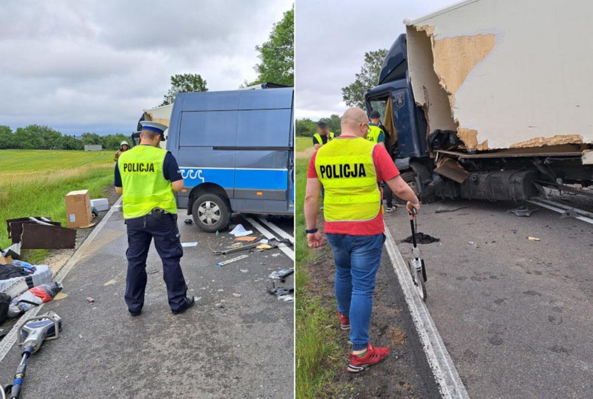 Śmiertelny wypadek pod Bytowem! 40-latek miał wykonać zabroniony manewr i zginął w rozbitym renaulcie [ZDJĘCIA]