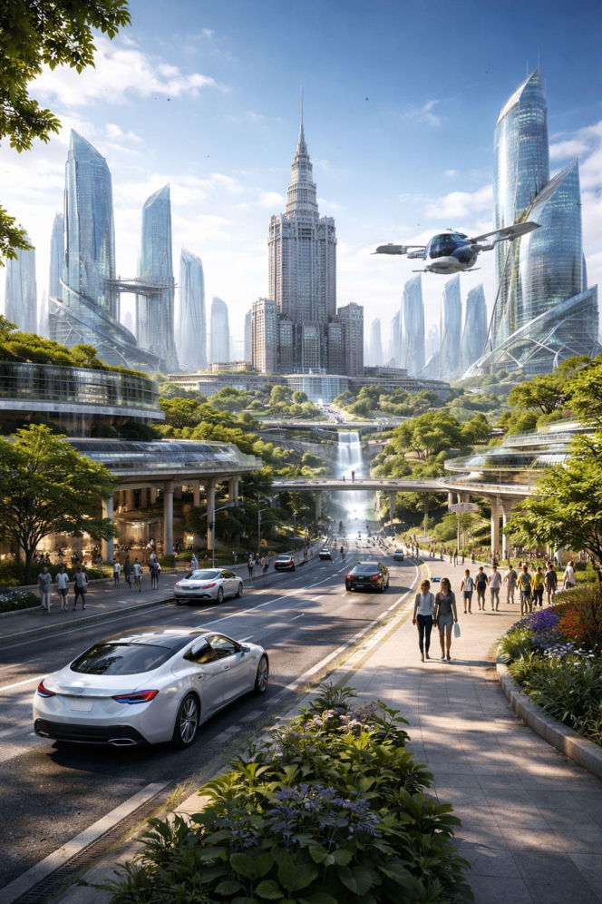 Tak będzie wyglądać Polska za 100 lat według AI. Warszawa zmieni się nie do poznania