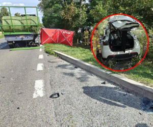 Tragiczny finał zderzenia Tesli z ciągnikiem. 29-latek zginął na miejscu