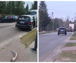 Utrudnienia w ruchu po zderzeniu dwóch osobówek w Golicach