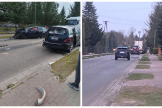 Utrudnienia w ruchu po zderzeniu dwóch osobówek w Golicach