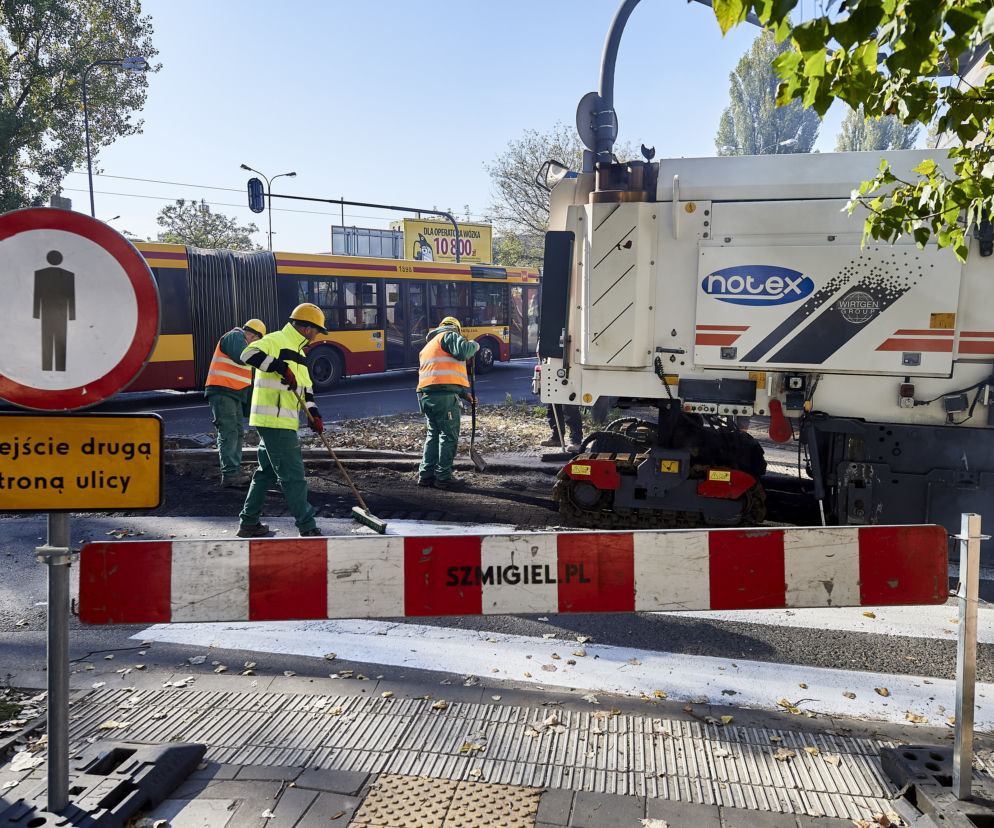 Łódź. Remont na Kasprzaka
