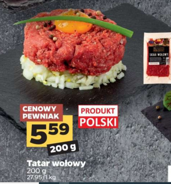 Świeży tatar na przekąskę
