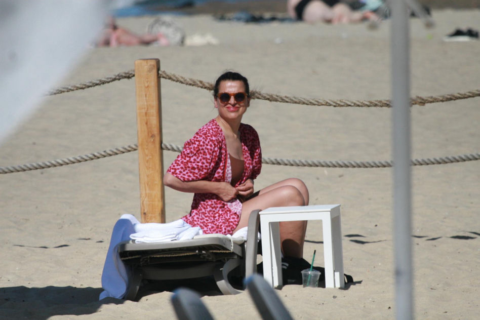 Katarzyna Herman na plaży