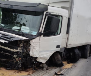 Tir zmasakrował audi pod Ostrowią Mazowiecką! 33-latek nie przeżył [ZDJĘCIA]