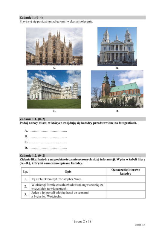 ARKUSZE CKE - Matura historia sztuki 2019