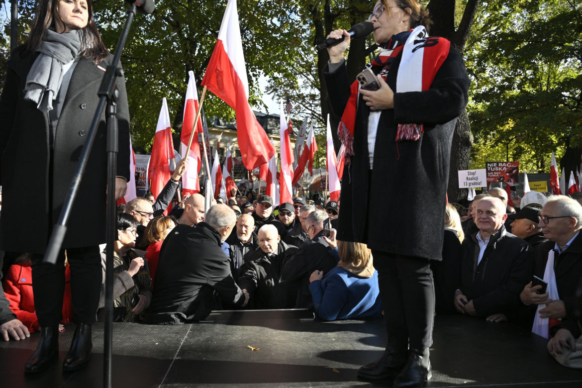 Protest pod TK. Kaczyński