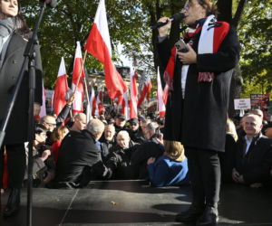 Protest pod TK. Kaczyński