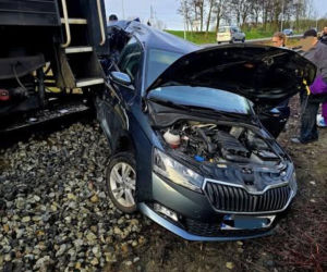 Polkowice. Wypadek na przejeździe kolejowym